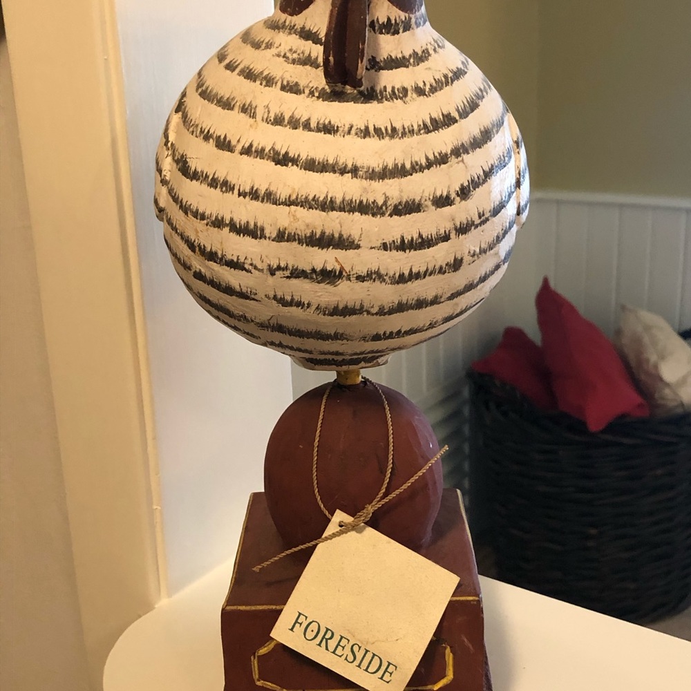 Vintage Foreside wooden rooster